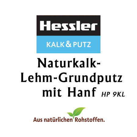 Naturkalk-Lehm-Grundputz / -Oberputz Hessler | mit Hanf
